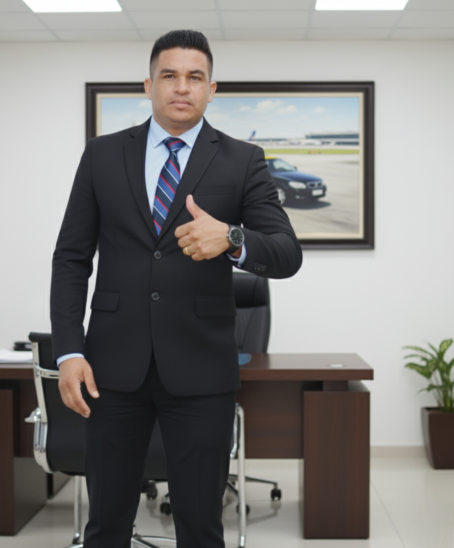 Professional driver providing executive transfer service